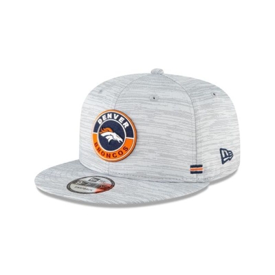 Grey Denver Broncos Hat - New Era NFL Official NFL Fall Sideline 9FIFTY Snapback Caps USA9503681